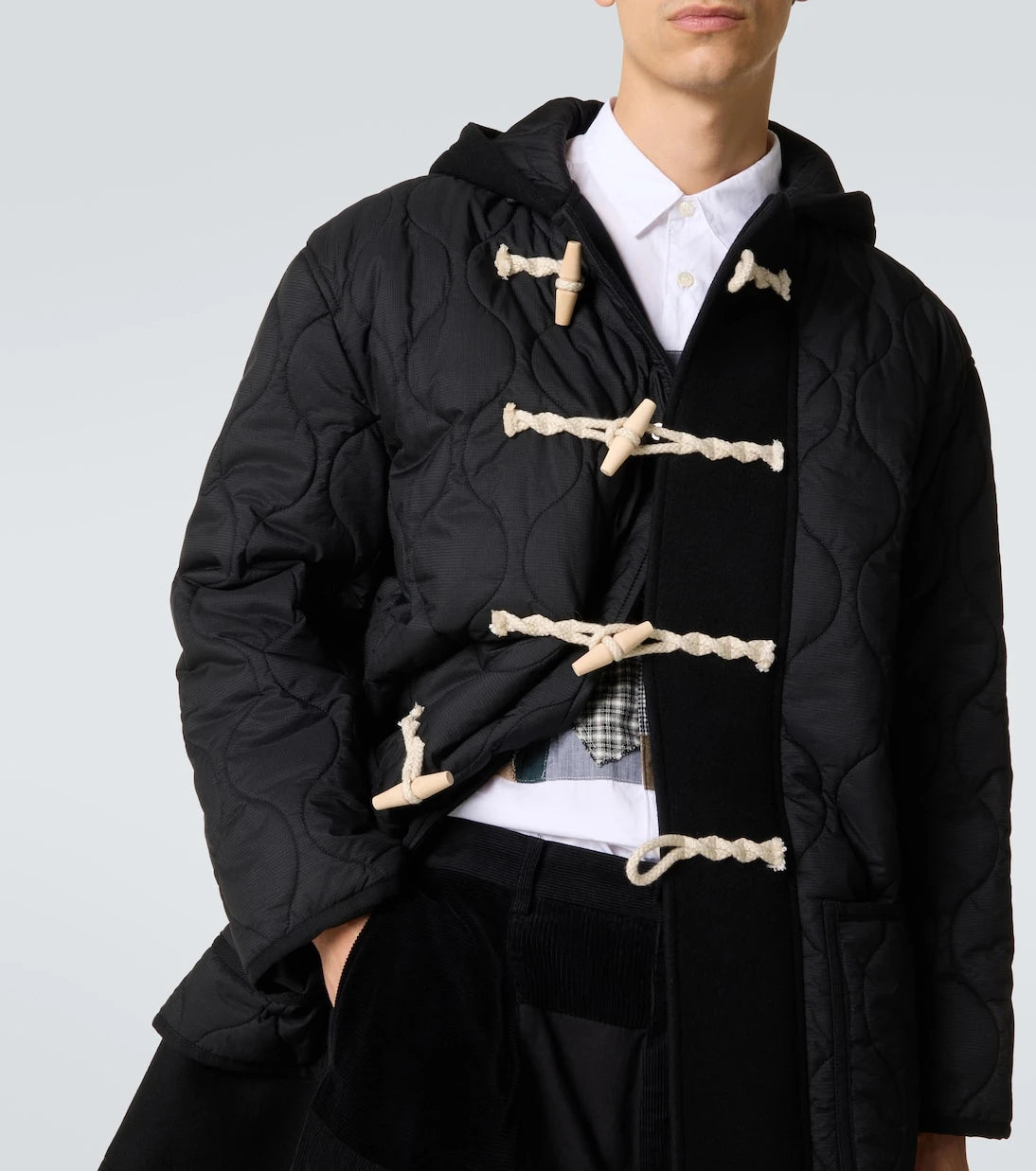 Comme des Garçons Homme - Quilted wool duffel coat