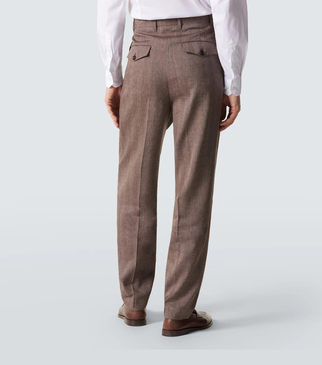 Brunello Cucinelli - Herringbone linen and wool suit