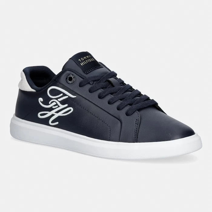 Tommy Hilfiger TH ICON COURT SCRIPT kadın deri sneaker