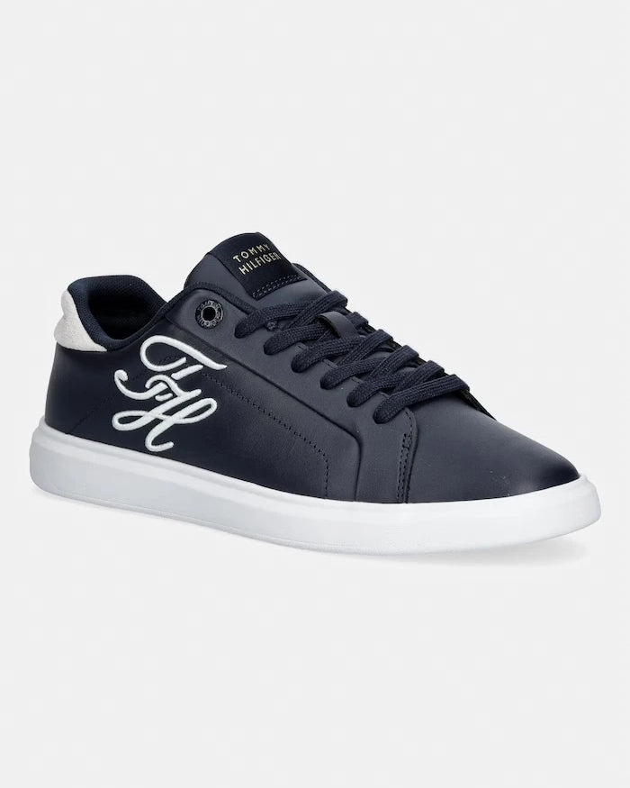 Tommy Hilfiger TH ICON COURT SCRIPT kadın deri sneaker