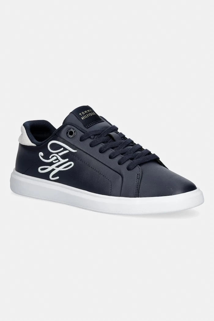Tommy Hilfiger TH ICON COURT SCRIPT маратонки дамски от кожа