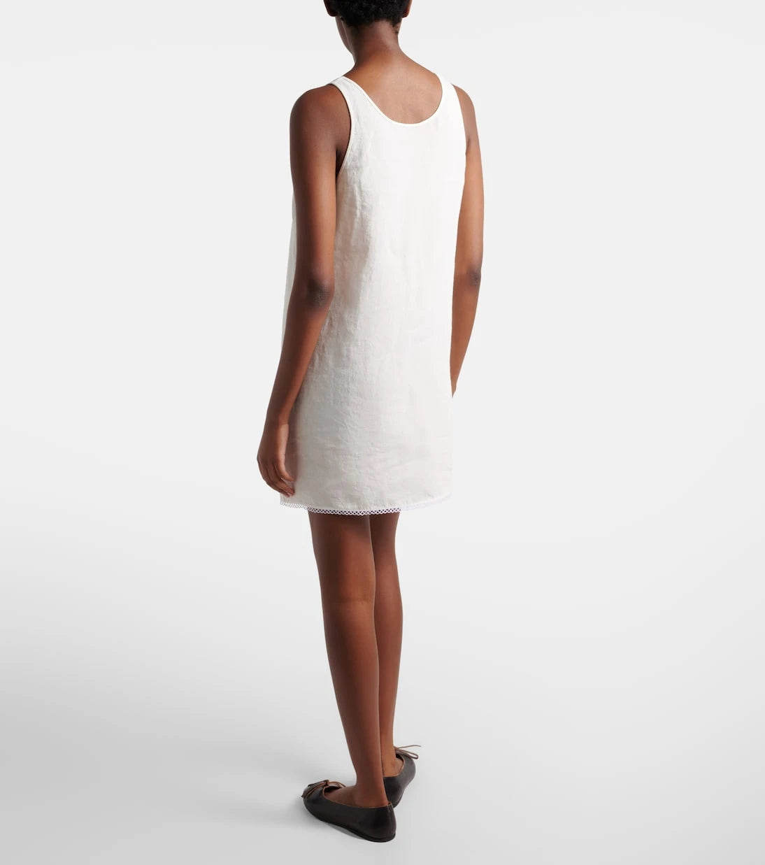 Prada - Embroidered linen minidress