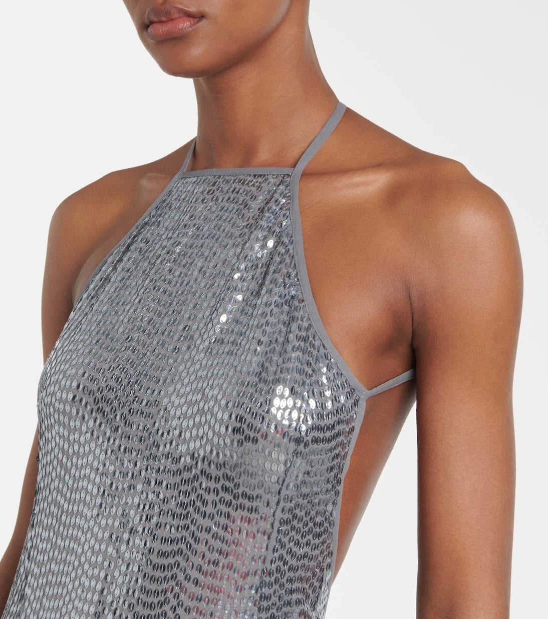 The New Arrivals Ilkyaz Ozel - Aether sequined halterneck gown
