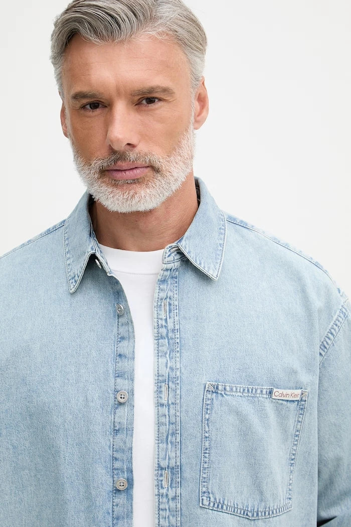 Calvin Klein Jeans риза мъжка от деним