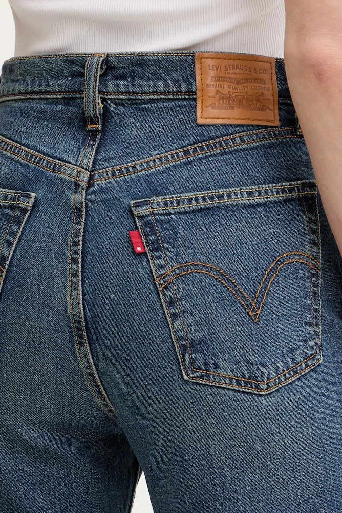 Levi's дънки straight дамски RIBCAGE STRAIGHT ANKLE