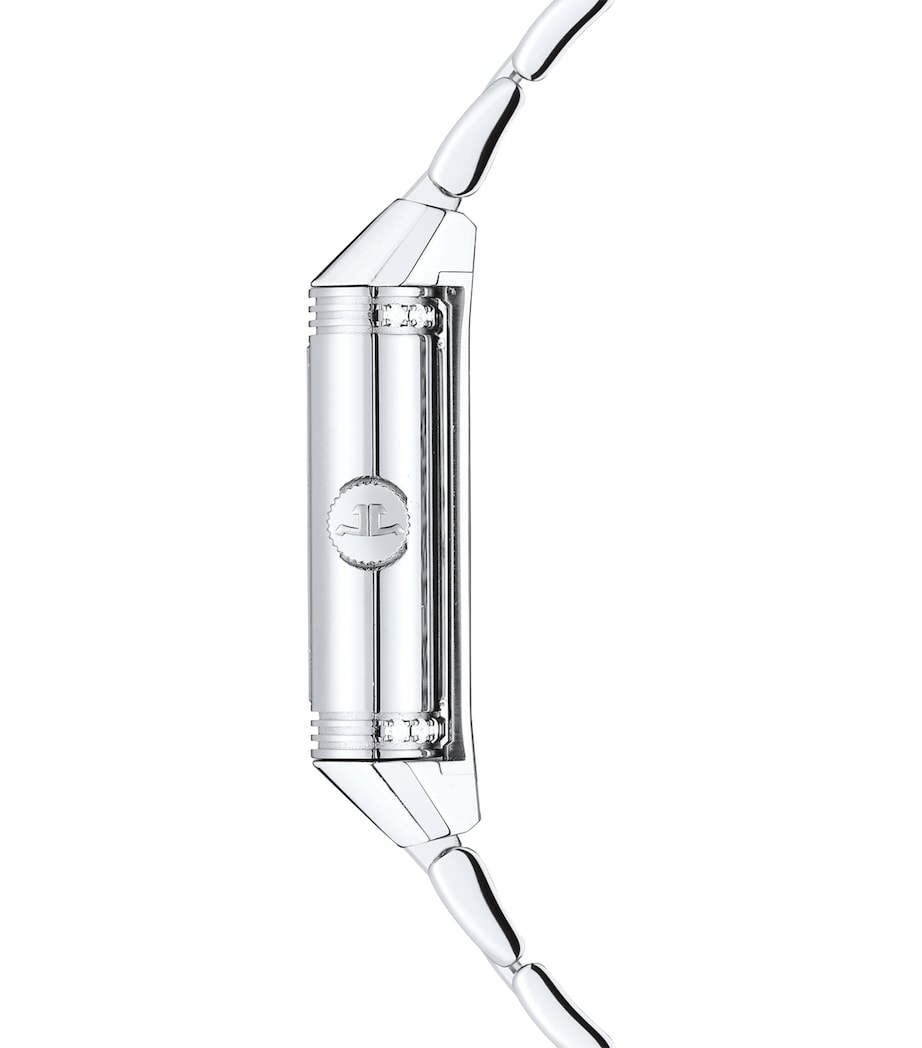 Small Stainless Steel and Diamond Reverso Classic Duetto Watch 21mm