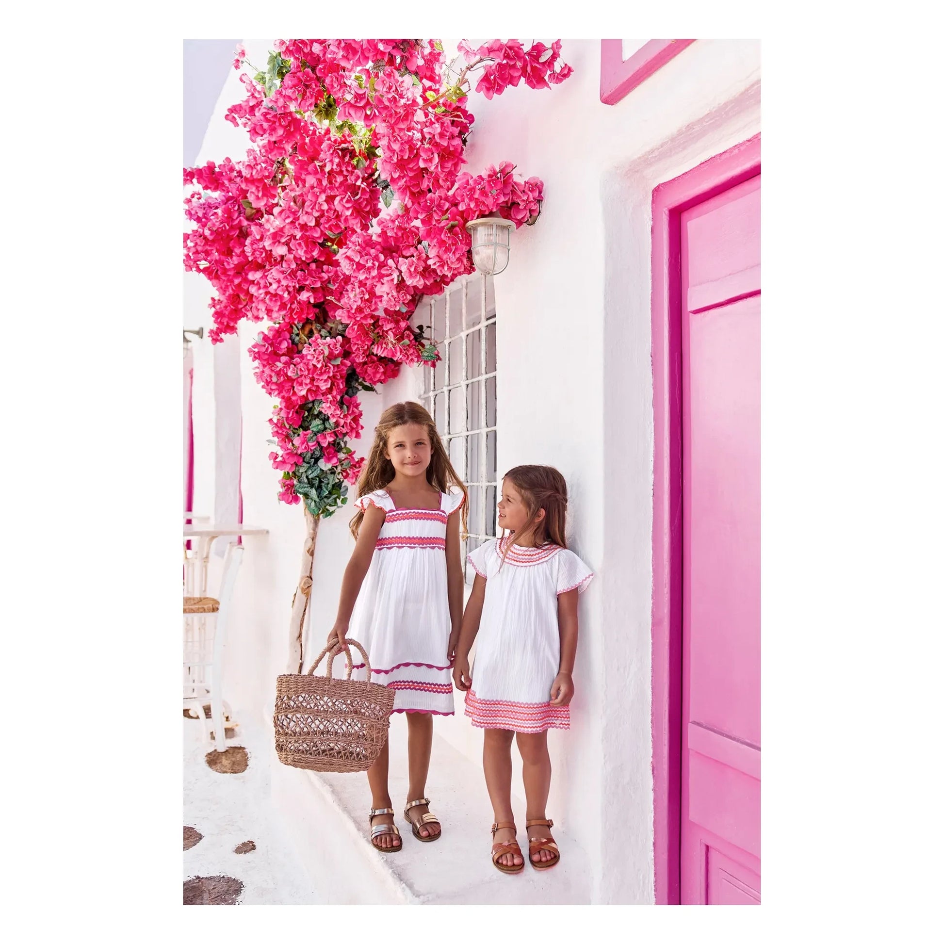Tartine et Chocolat - Festoon Ruffle Dress | White