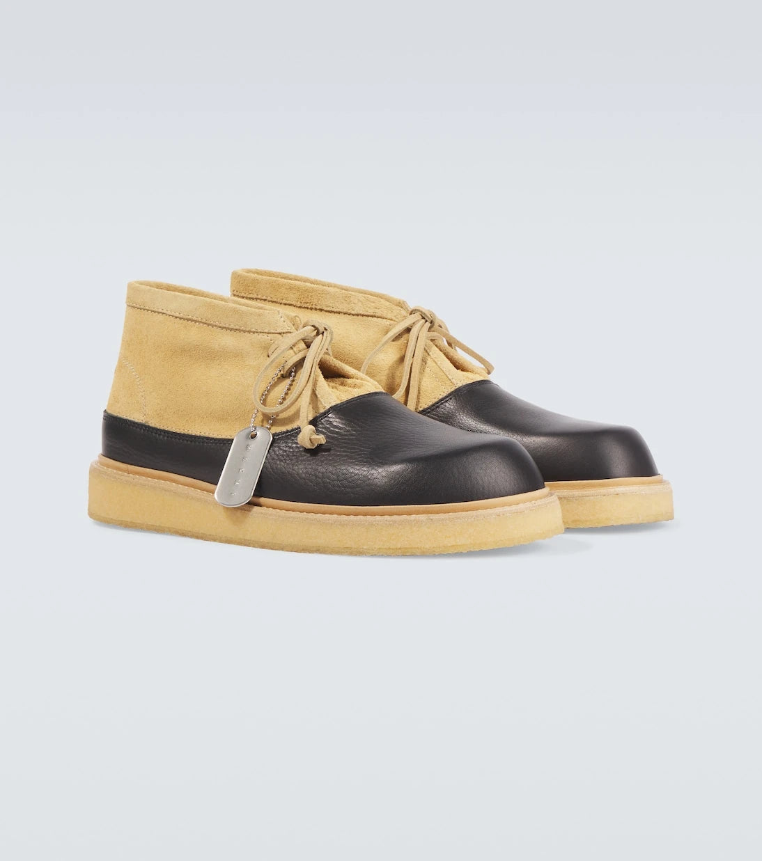 Marni - Leather and suede desert boots