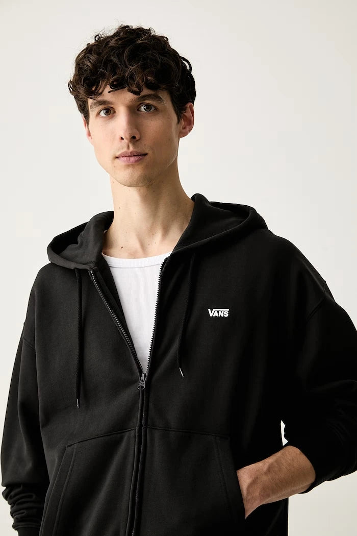 Vans pamuklu erkek fermuarlı kapüşonlu sweatshirt