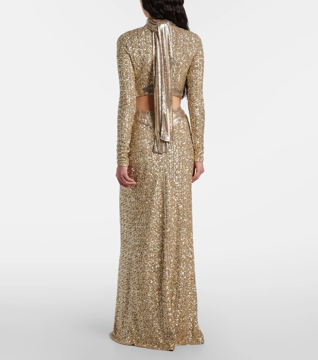 Rabanne - Sequined gathered gown