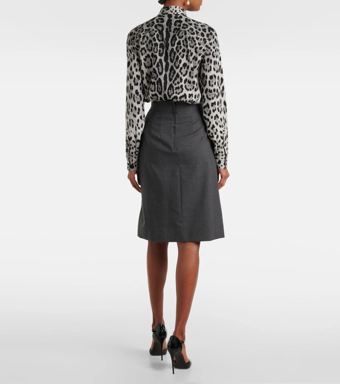 Dolce&Gabbana - Virgin wool midi skirt