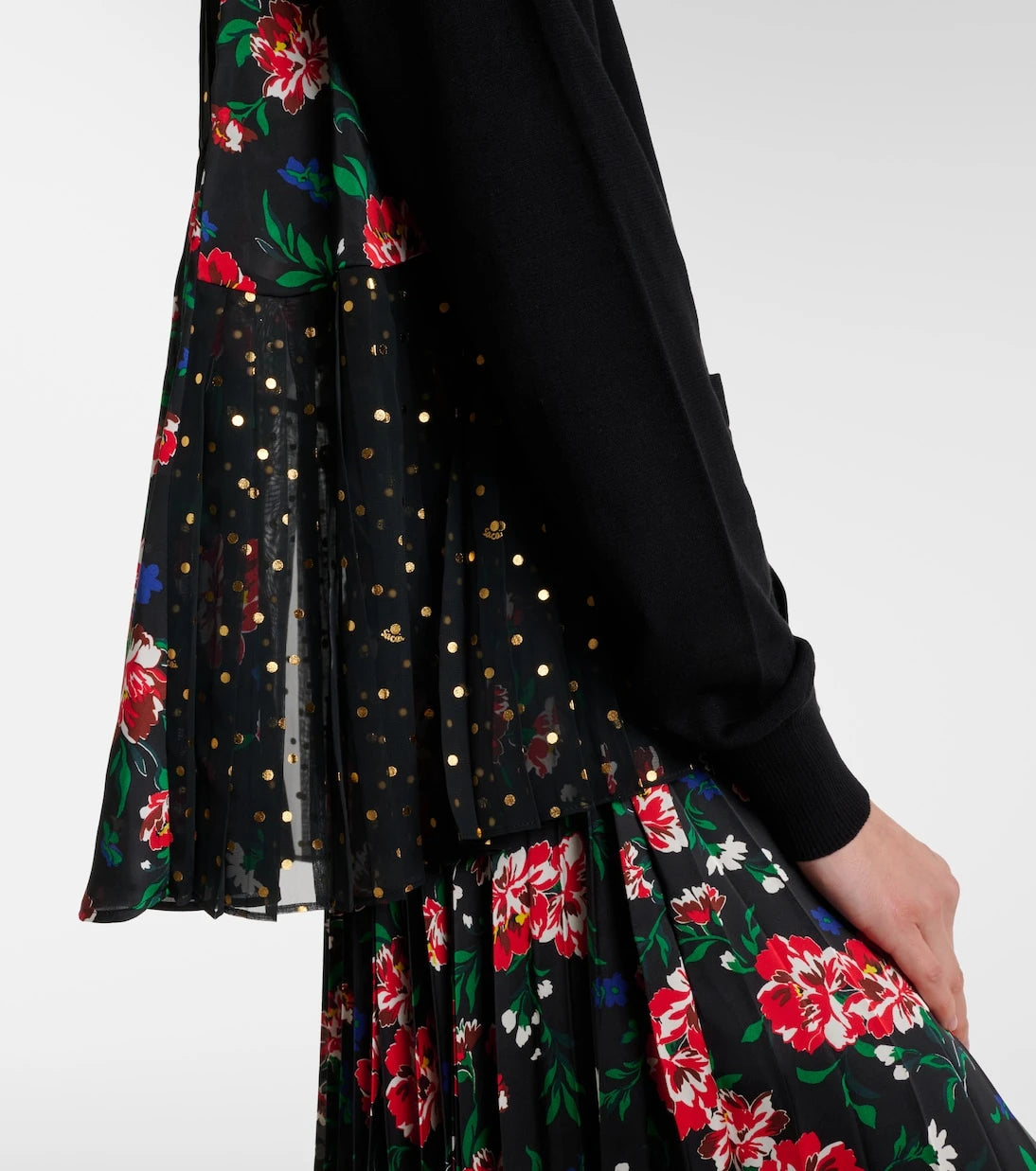 Sacai - Printed cotton cardigan
