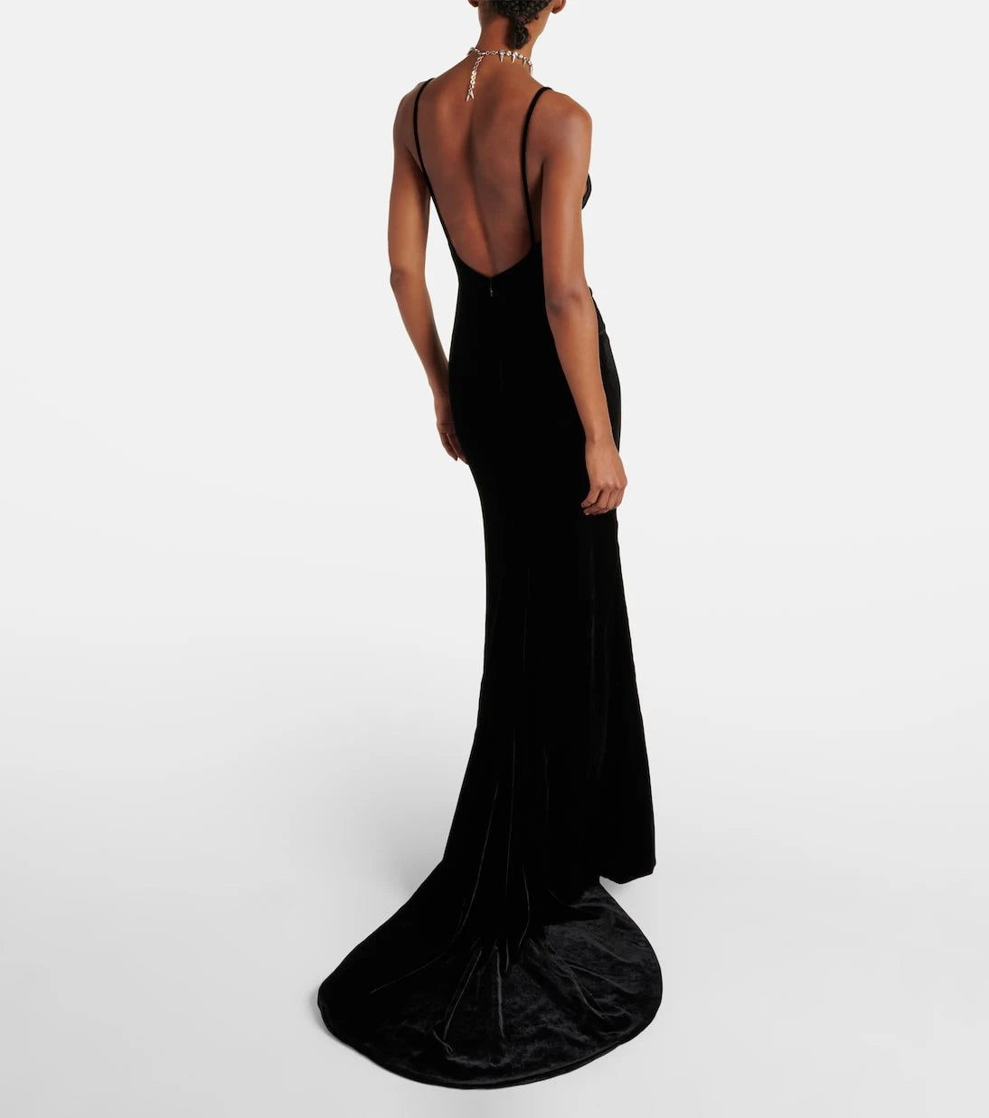 Alessandra Rich - Bow-detail velvet gown