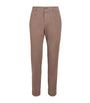 Cotton-Silk-Blend Straight Chinos
