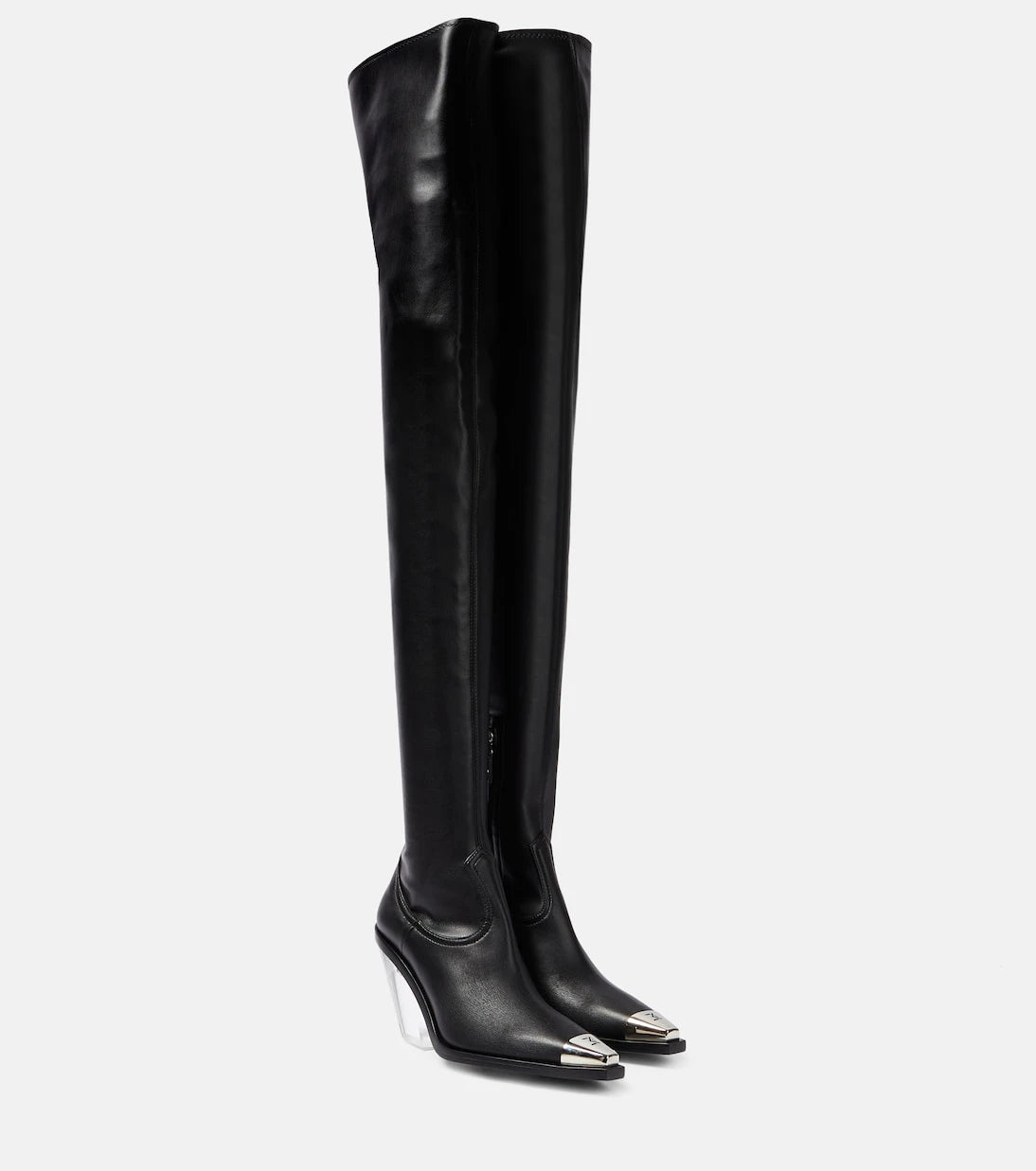 David Koma - Logo over-the-knee boots