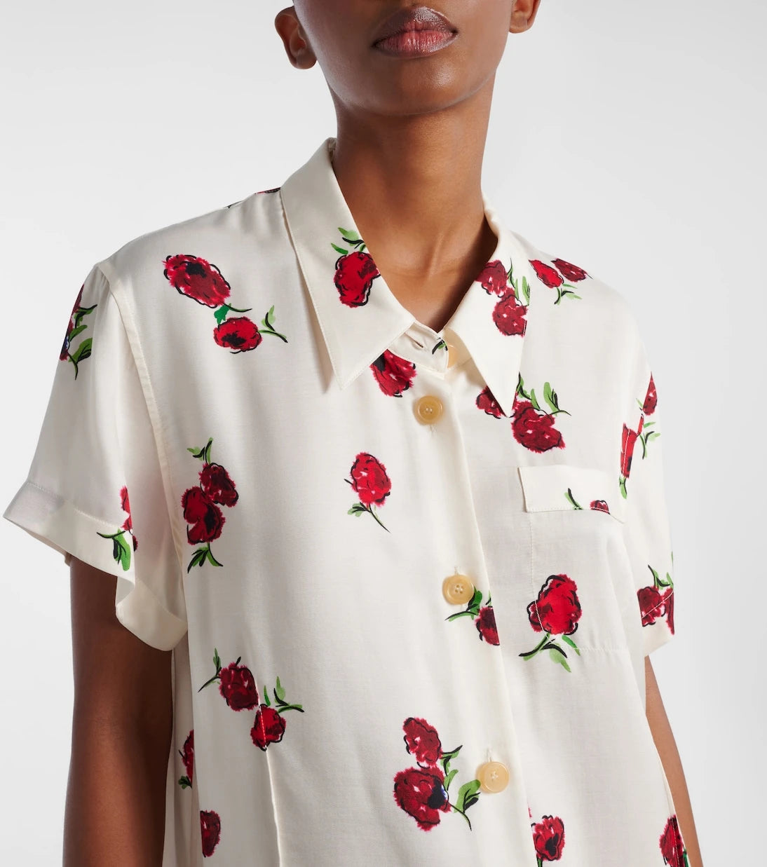 Khaite - Keefe printed twill shirt