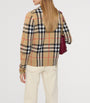 Beige Cashmere-Wool Check Cardigan
