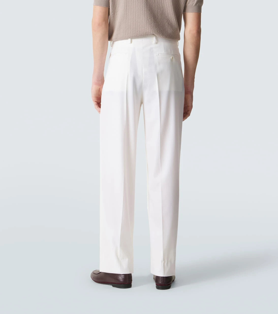 Brioni - Elba yünlü düz paça pantolon