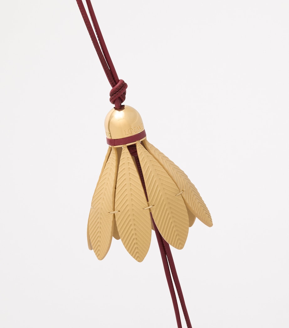 Red Calfskin Badminton Bag Charm