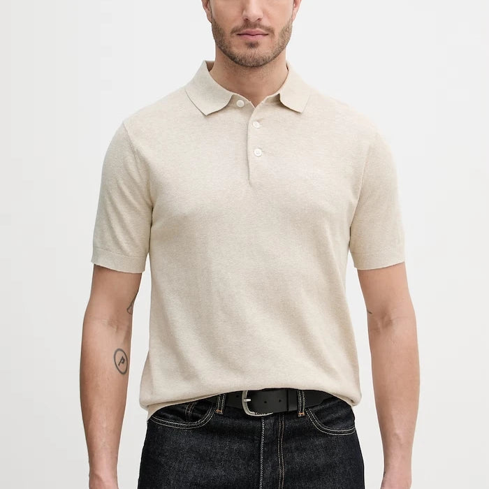 Barbour Muston Keten Yakalı Tişört