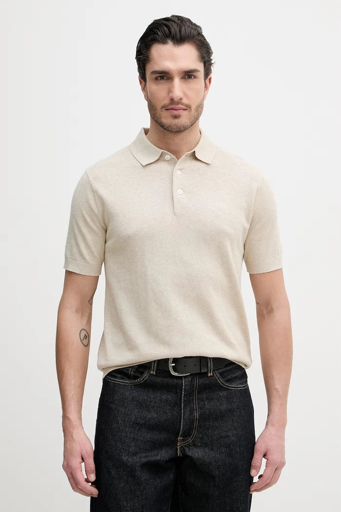 Barbour Muston Keten Yakalı Tişört