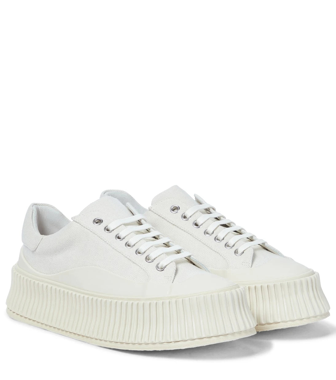 Jil Sander - Canvas platform sneakers