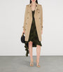 Burberry Beige Gabardine Mid-Length Chelsea Heritage Trench Coat