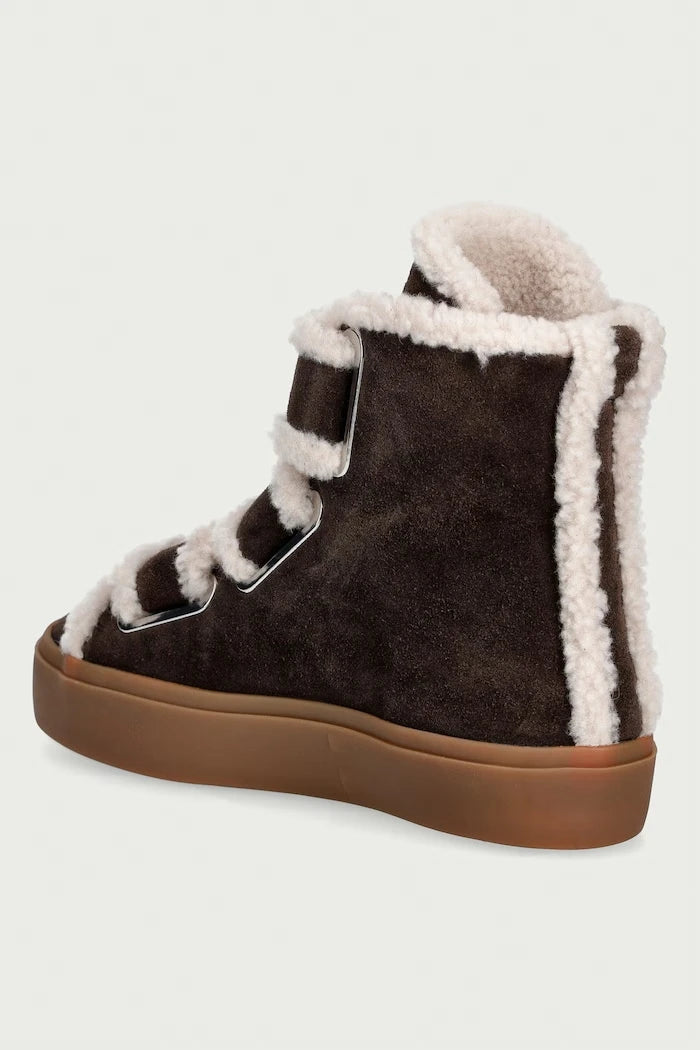 Inuikii Shearling Velcro High süet kadın spor ayakkabı