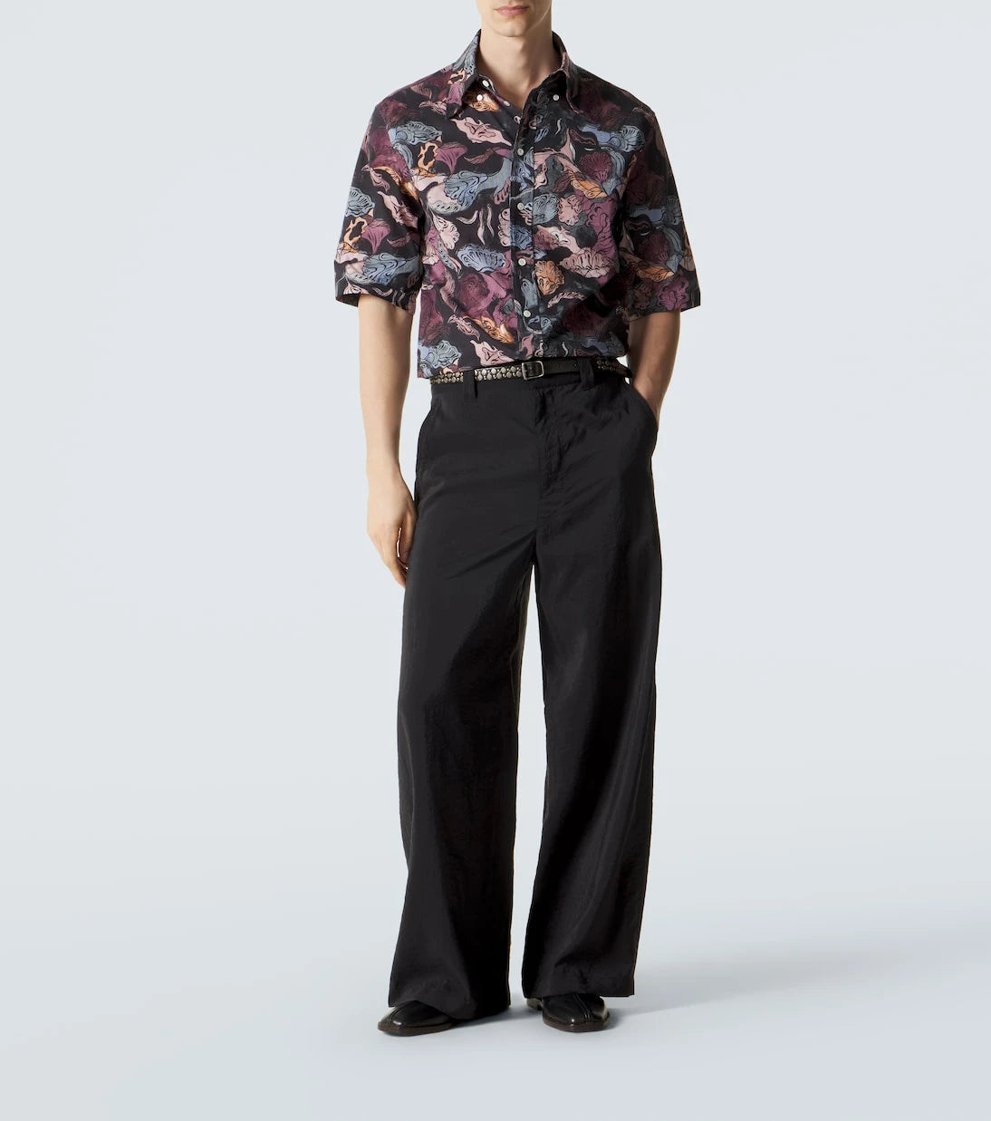 Lemaire - Floral cotton bowling shirt