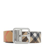 Burberry Leather Check Reversible B-Buckle Belt