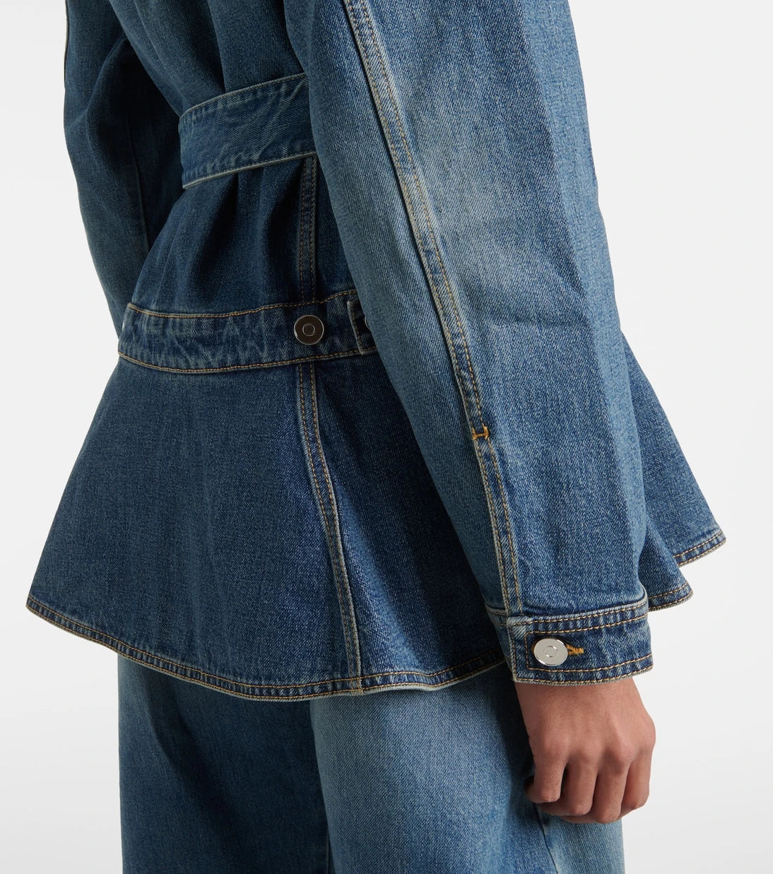 Alaïa - Peplum denim jacket