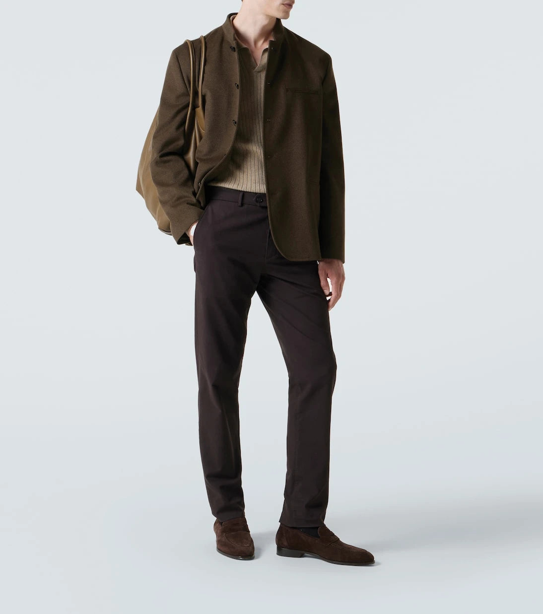 Loro Piana - Ribbed-knit cashmere polo sweater
