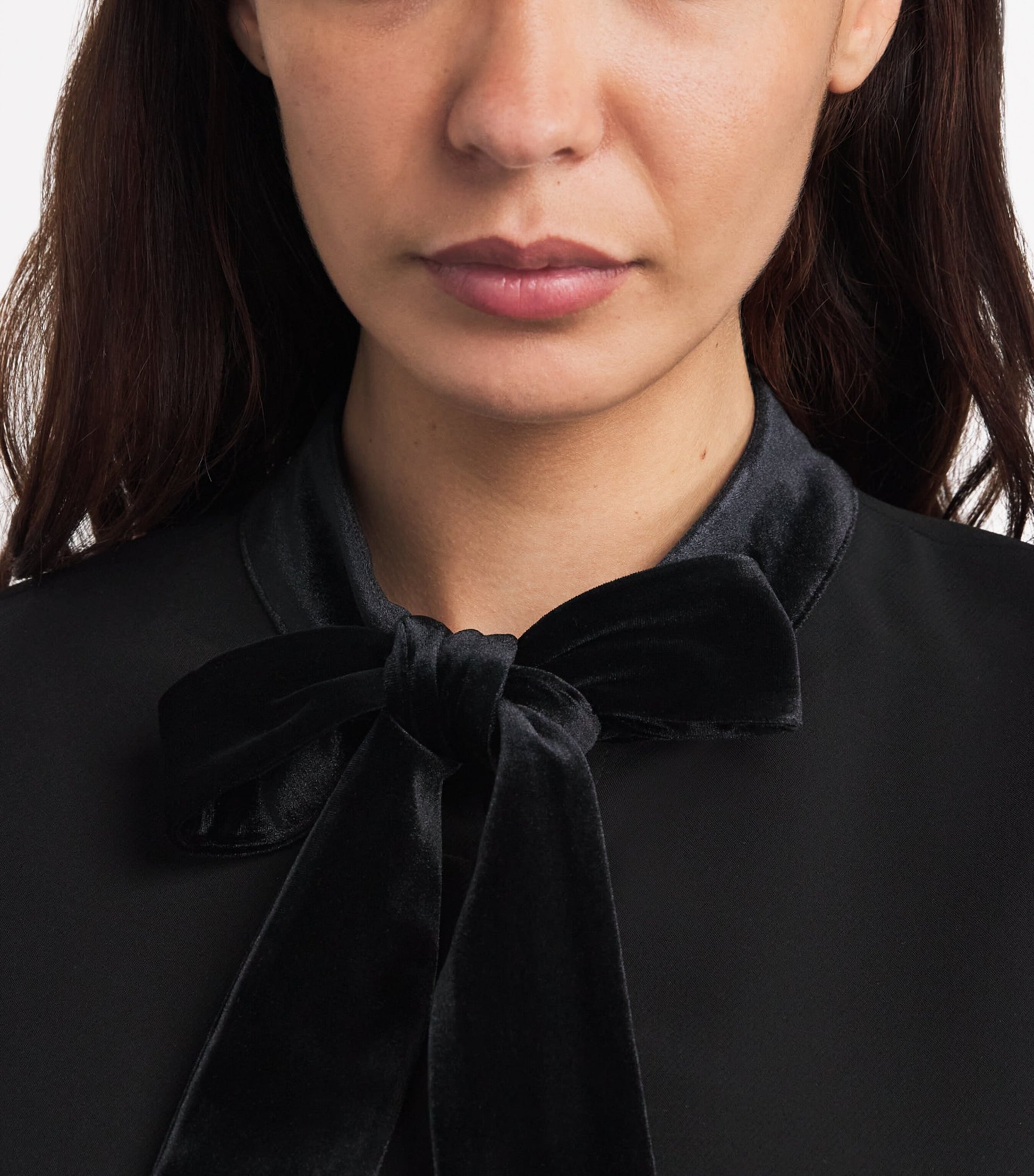 Claudie Pierlot Black Tie-Neck Blouse