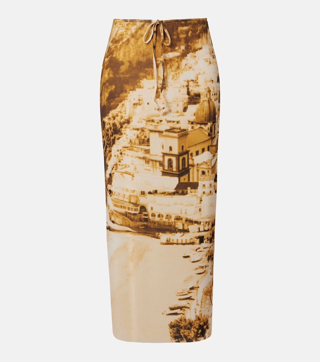 Staud - Porta printed mesh midi skirt