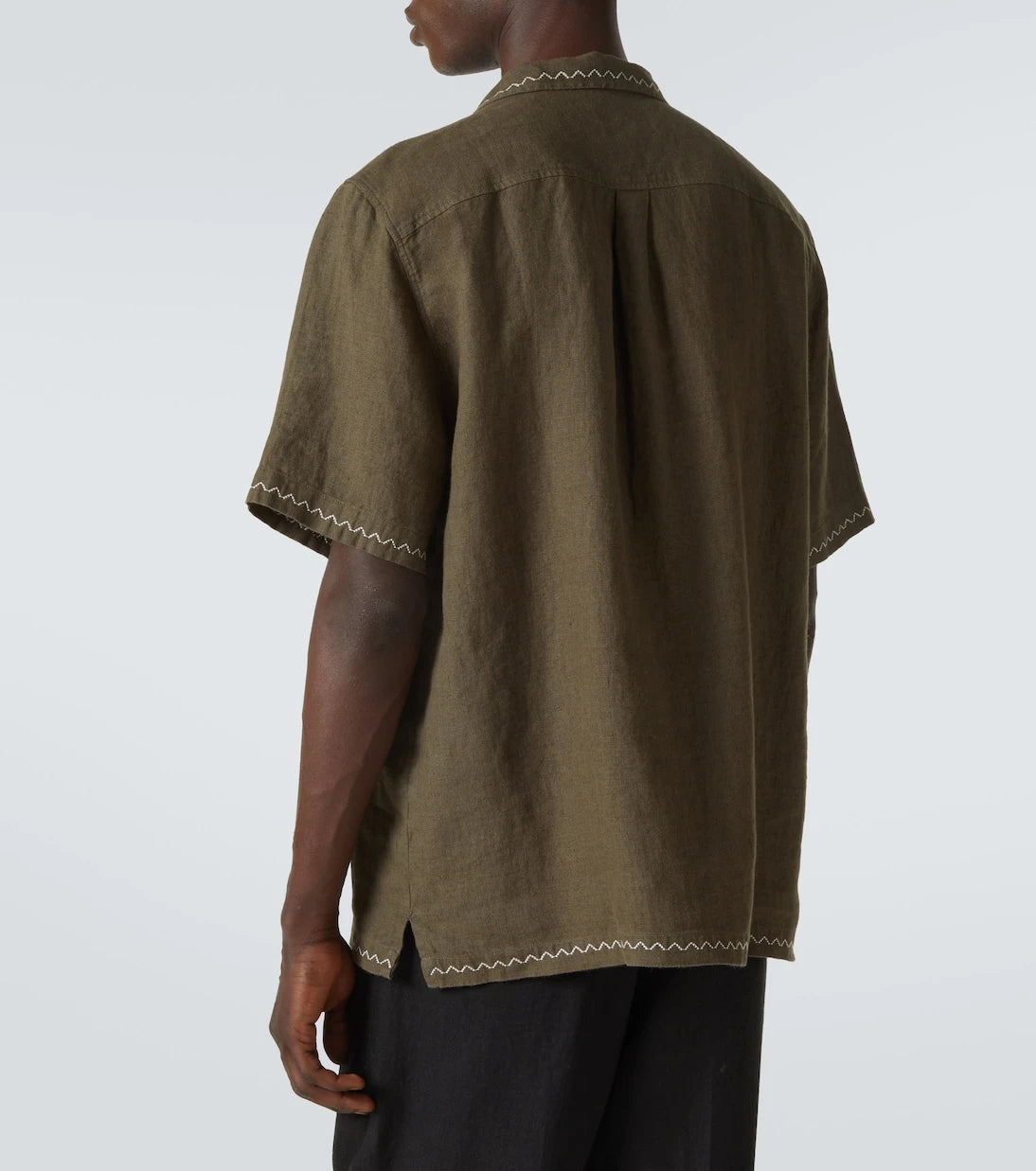 Frescobol Carioca - Flavio embroidered linen bowling shirt
