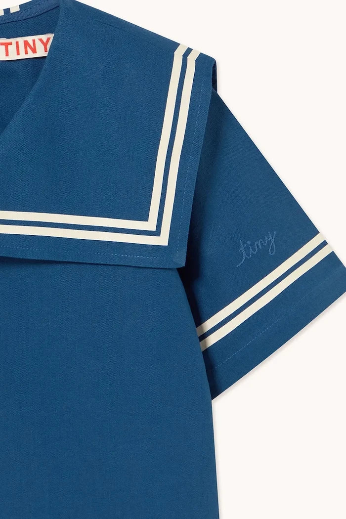 Детска рокля с лен Tinycottons STRIPES TINY DRESS
