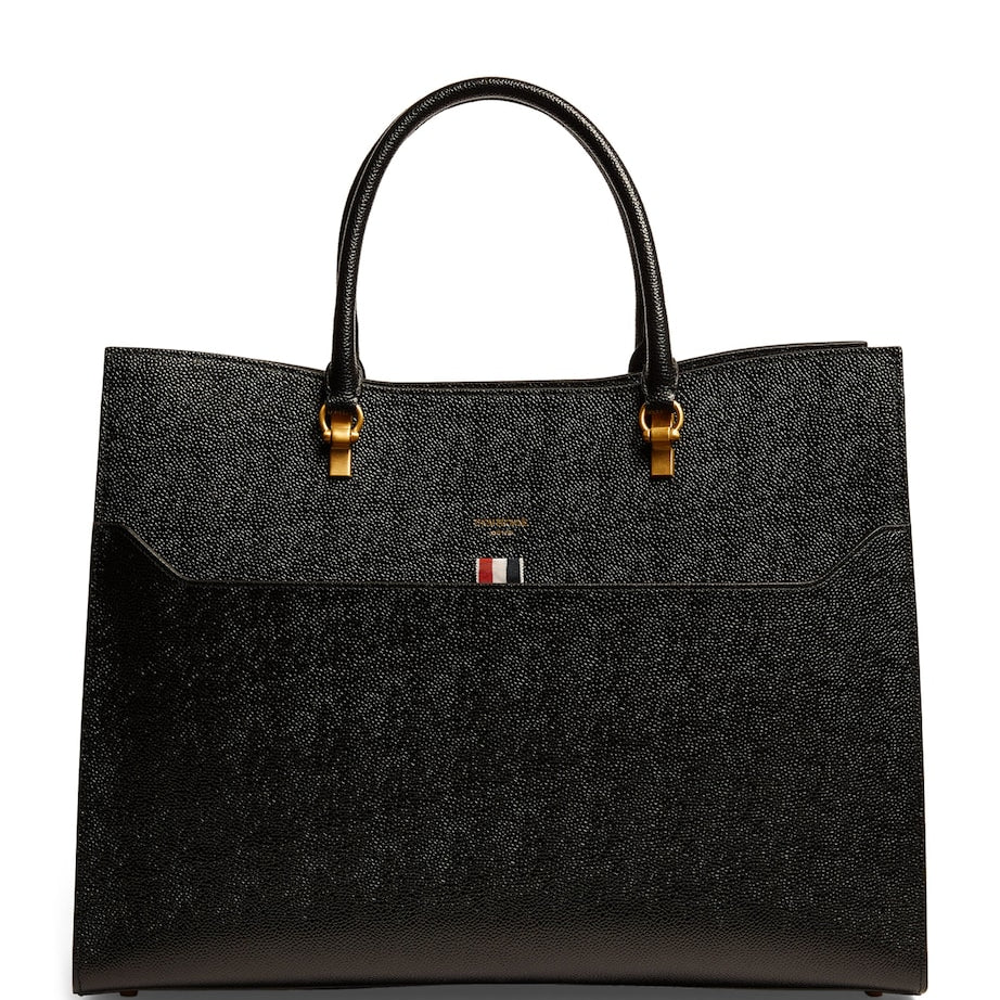 Large Leather Duet Tote Bag