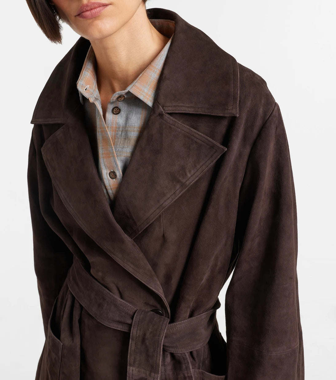 Róhe - Suede wrap coat