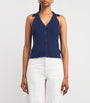 PAIGE Navy Ribbed Noellia Tank Top