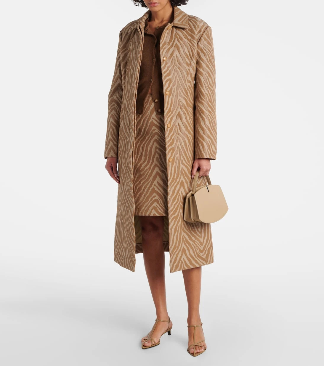 Tove - Mira cotton-blend jacquard coat