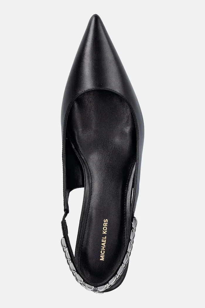 Кожени обувки с тънък ток MICHAEL Michael Kors Marcia Kitten Sling Pump