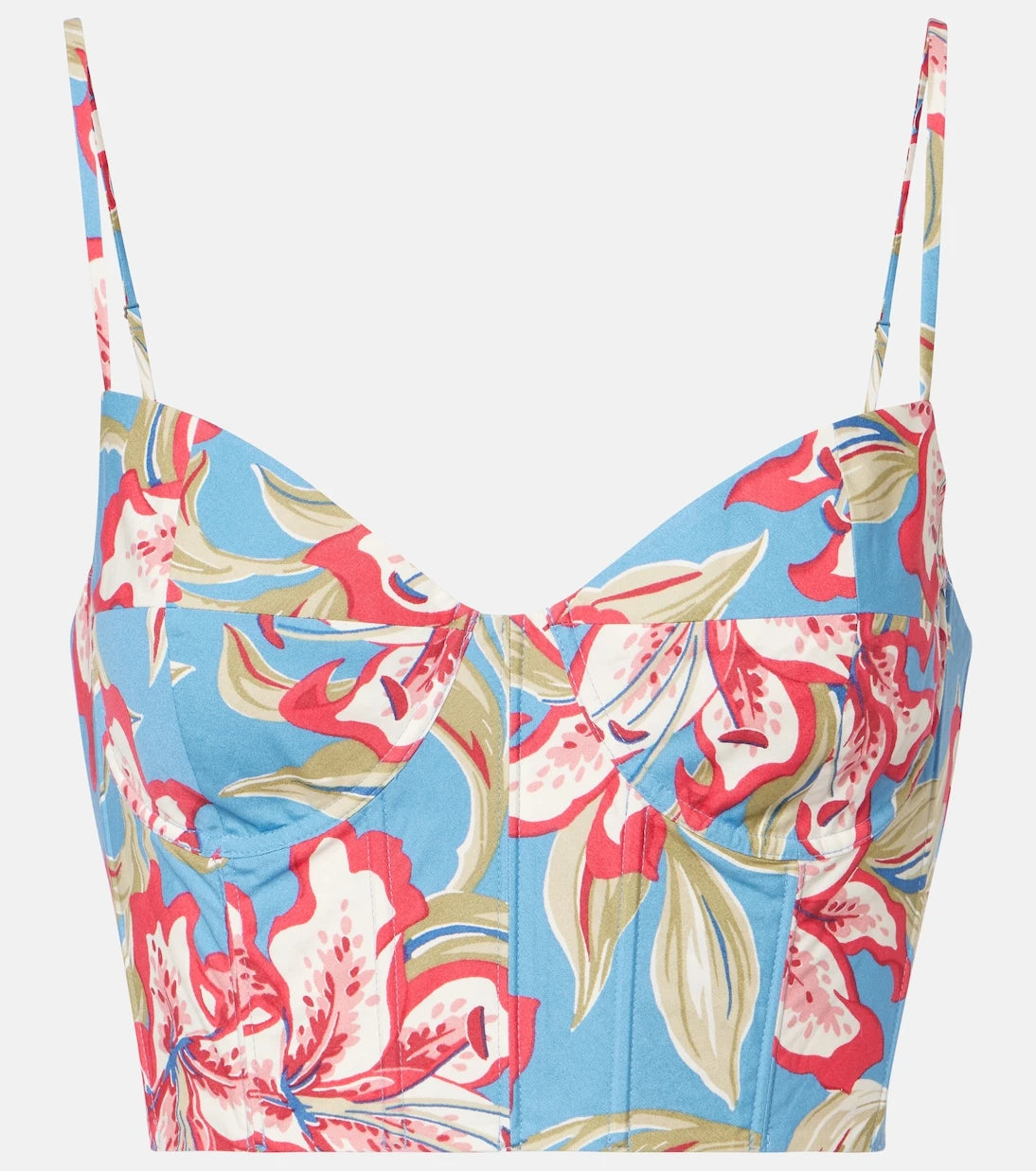 Polo Ralph Lauren - Floral cropped cotton bustier top