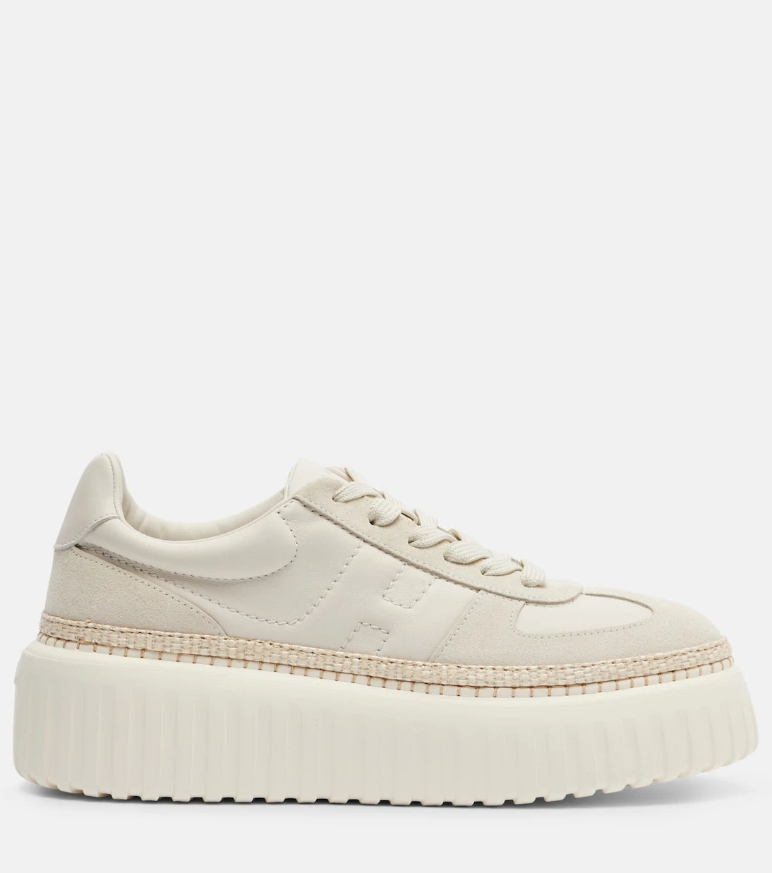 Hogan - حذاء سنيكرز H710 H-Stripes جلد وسويد بلاتفورم