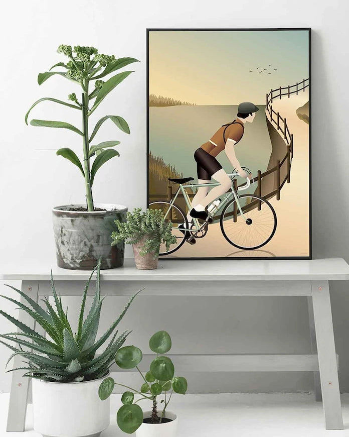 Vissevasse Постер Cycling The Hulls 50x70 cm
