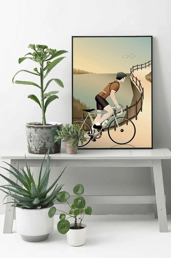 Vissevasse Постер Cycling The Hulls 50x70 cm