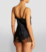 Silk Lace-Trim Baccarat Camisole NOIR