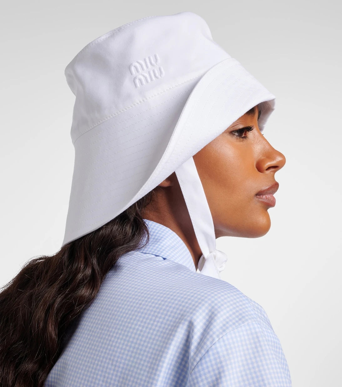 Miu Miu - Cotton poplin bucket hat