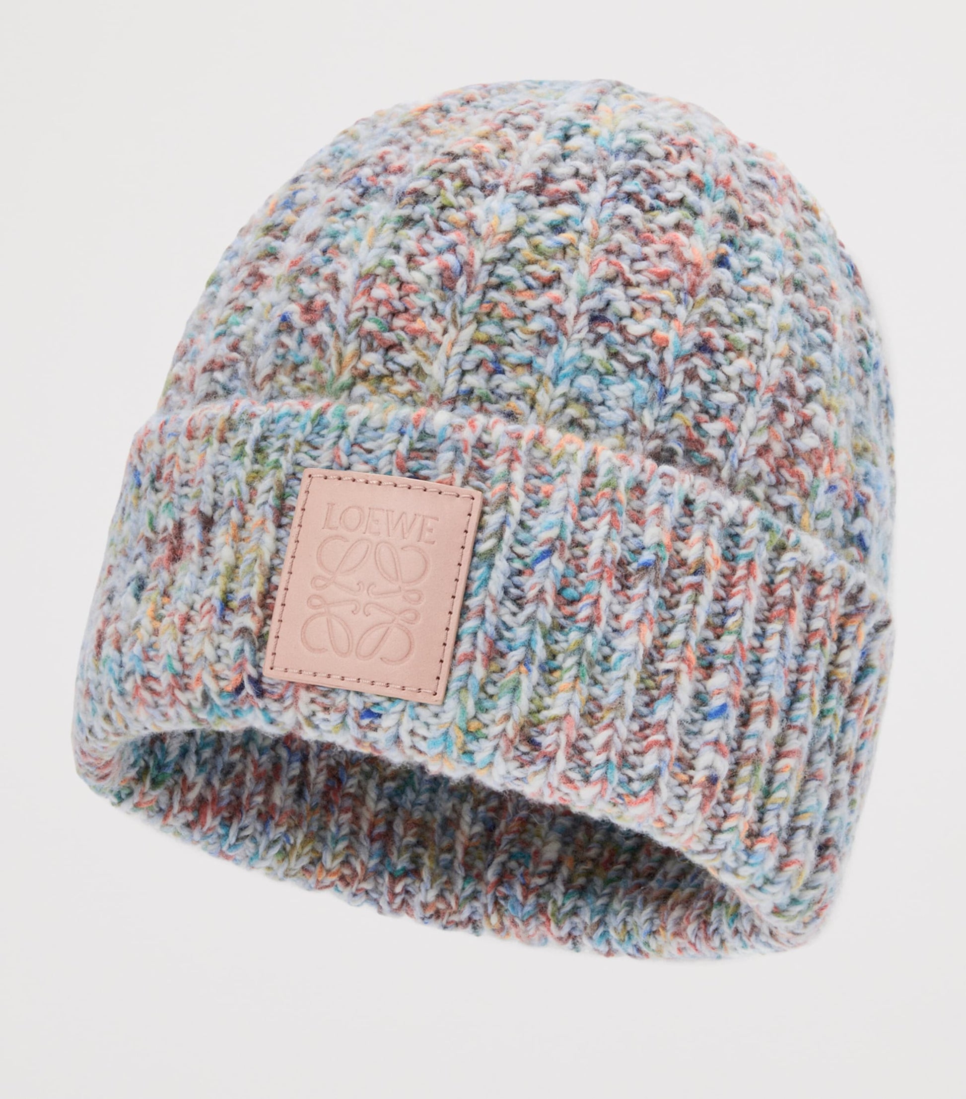 LOEWE Multi Wool-Cashmere-Blend Logo Beanie