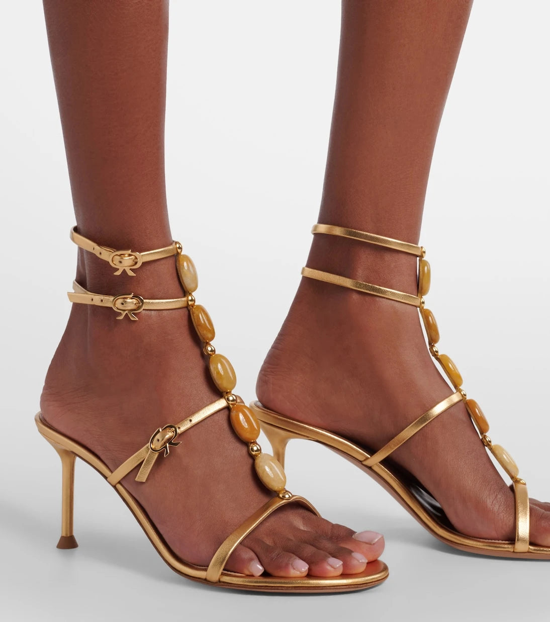 Gianvito Rossi - Shanti 70 embellished leather sandals