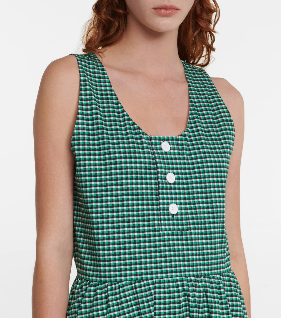 Plan C - Checked cotton dress